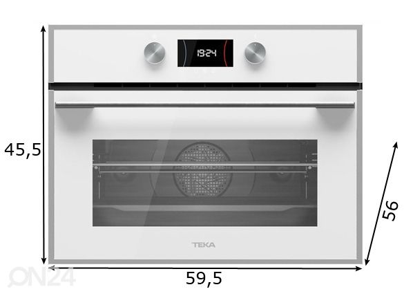 Integreeritav kompaktahi Teka HLC840 valge mõõdud