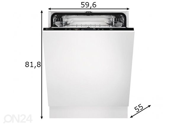 Integreeritav nõudepesumasin Electrolux EES47320L mõõdud