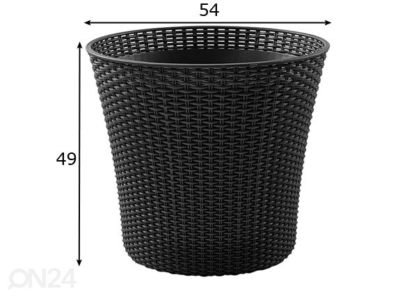 Istutuspott Keter Conic Planter 56L, anthracite mõõdud