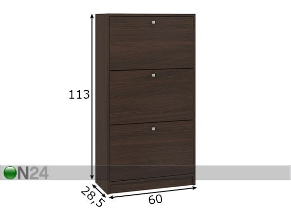 Jalanõudekapp mõõdud