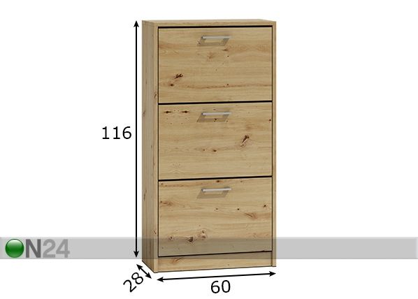 Jalanõudekapp mõõdud