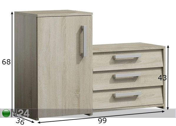 Jalanõudekapp mõõdud