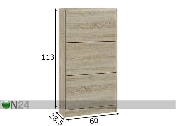 Jalanõudekapp mõõdud