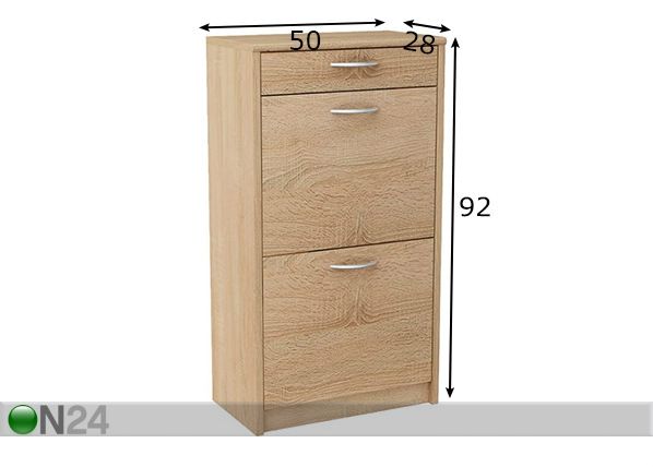 Jalanõudekapp 50 cm mõõdud