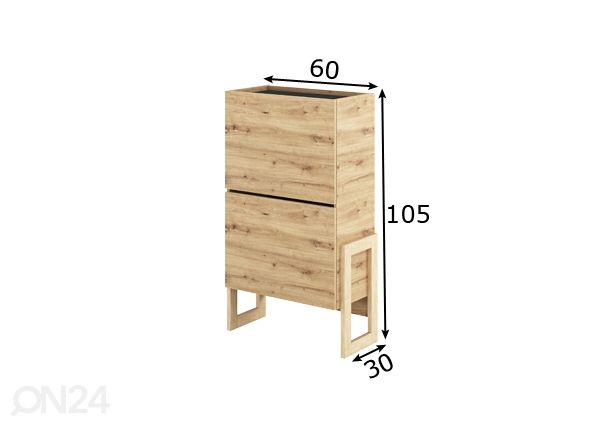 Jalanõudekapp 60 cm