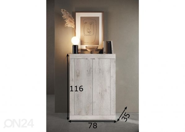 Jalanõudekapp Basic 78 cm mõõdud