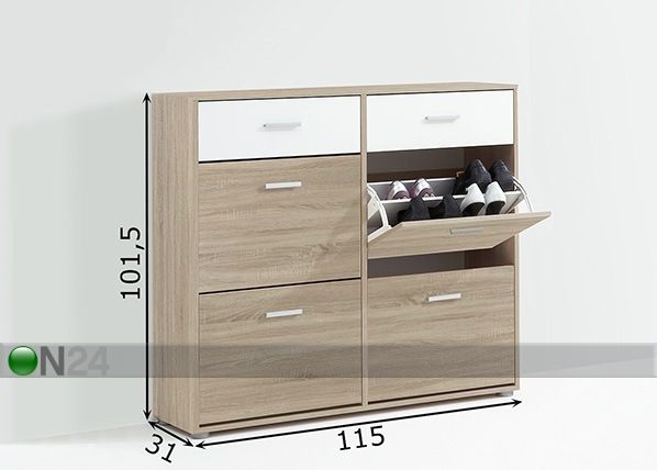 Jalanõudekapp Bozen 2 mõõdud