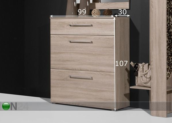 Jalanõudekapp Prisma mõõdud