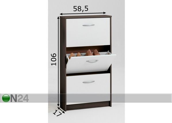 Jalanõudekapp Step 3 mõõdud