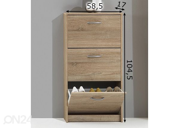 Jalanõudekapp Step 3 mõõdud