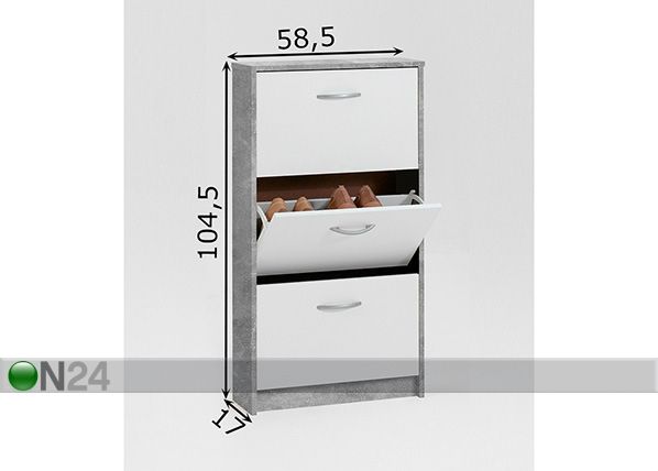 Jalanõudekapp Step 3 mõõdud