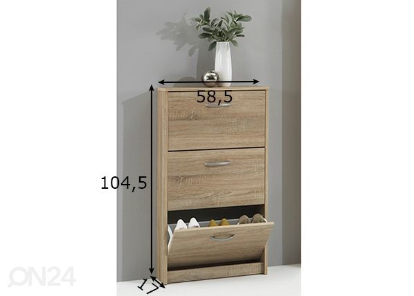 Jalanõudekapp Step 3 mõõdud