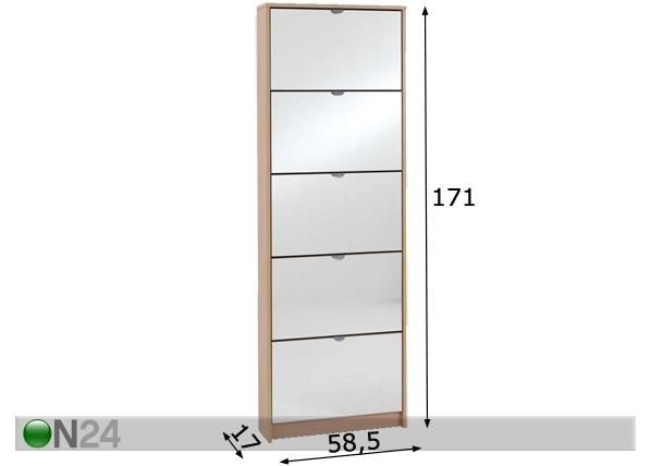 Jalanõudekapp Step 55 mõõdud