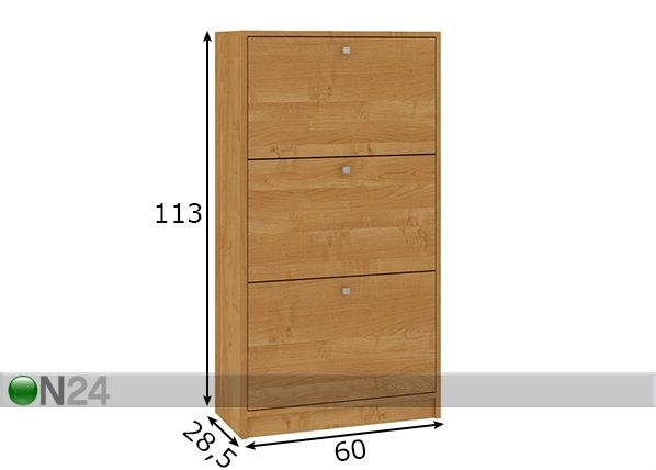 Jalanõudekapp Trio 101 mõõdud