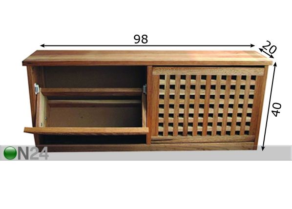 Jalanõudekapp Walnut mõõdud