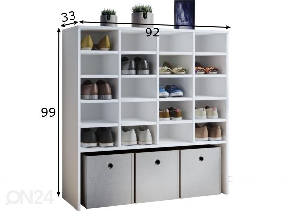 Jalanõuderiiul Hinsol XL 92 cm mõõdud