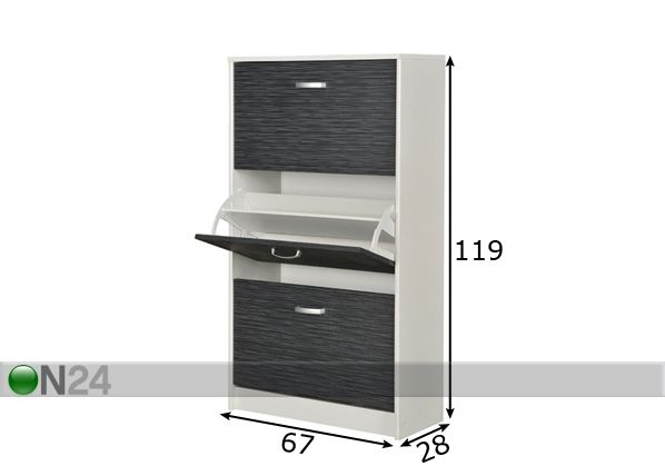 Jalatsikapp Calzado mõõdud