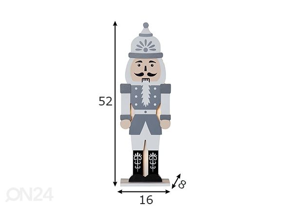 Jõulukaunistus Nutcracker mõõdud