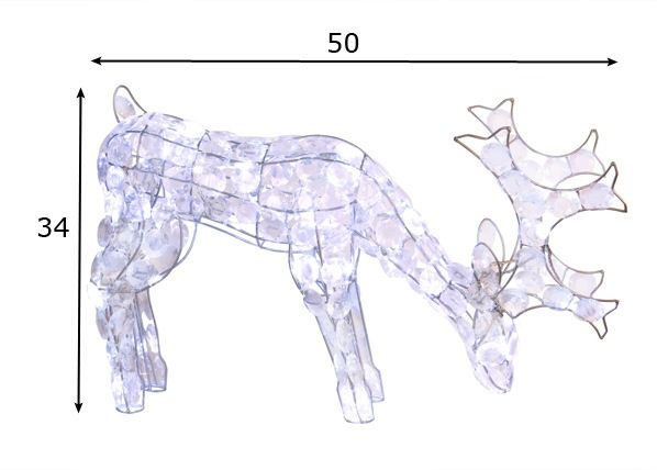Jõulukaunistus õue Reindeer 34cm mõõdud
