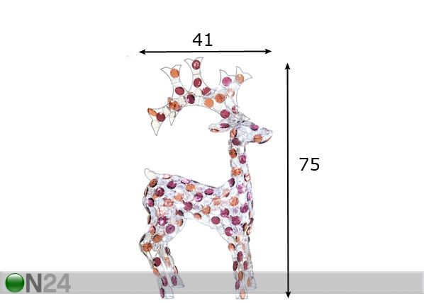 Jõulukaunistus õue Reindeer 75cm mõõdud