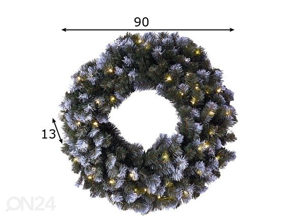 Jõulupärg LED tuledega 90cm mõõdud
