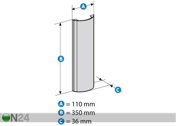 Kaablikaitsetoru Stile Line Cover Double 35 cm mõõdud