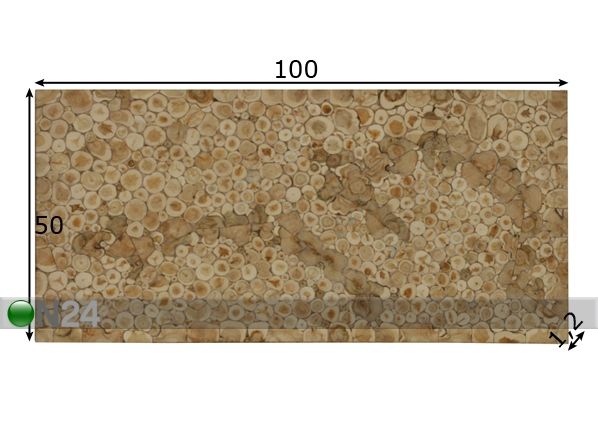 Kadaka plaat 50x100 cm mõõdud