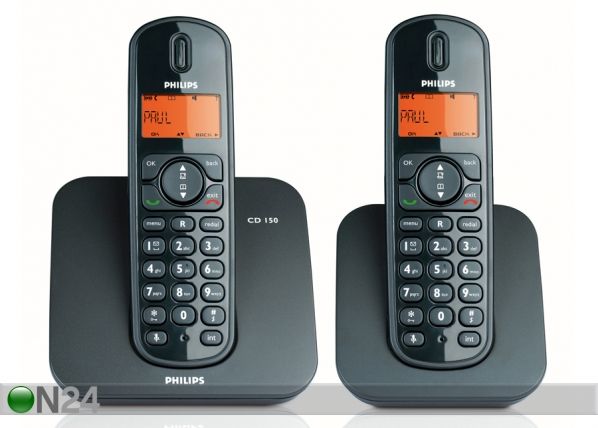 Kahe toruga juhtmeta telefonide komplekt Philips
