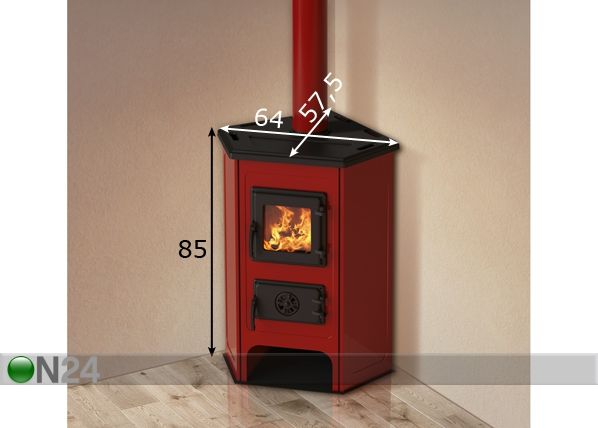 Kamin-pliit Corner mõõdud