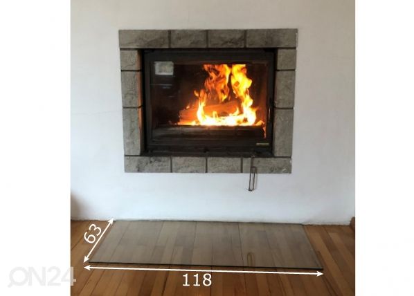 Kaminaesine klaas 118x63x1,2 cm mõõdud