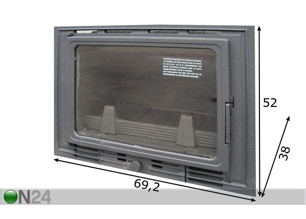 Kaminasüdamik 14 kw mõõdud