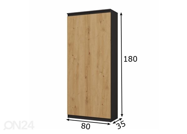 Kapp 80 cm mõõdud