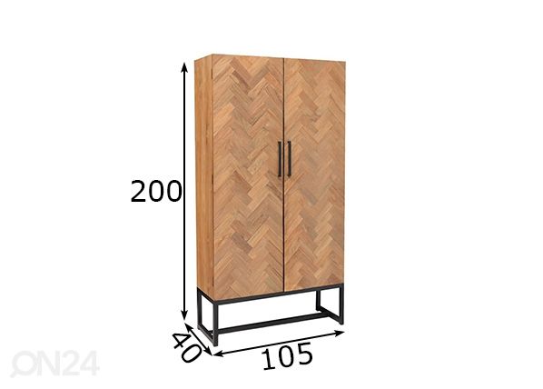 Kapp Accent 105 cm mõõdud