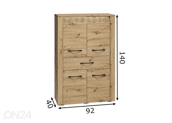 Kapp Arda 92 cm mõõdud
