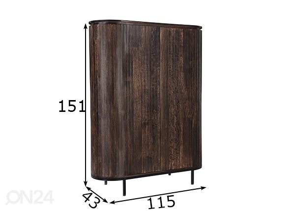 Kapp Noor 115 cm mõõdud
