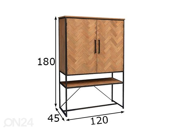 Kappriiul Accent 120 cm mõõdud