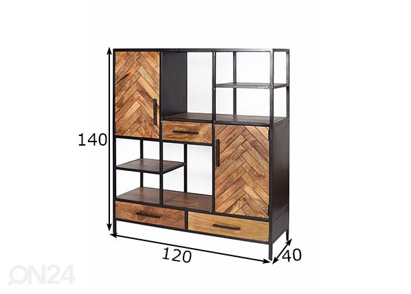 Kappriiul Brooklyn 120 cm mõõdud