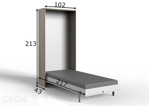 Kappvoodi Juist 90x200 cm mõõdud