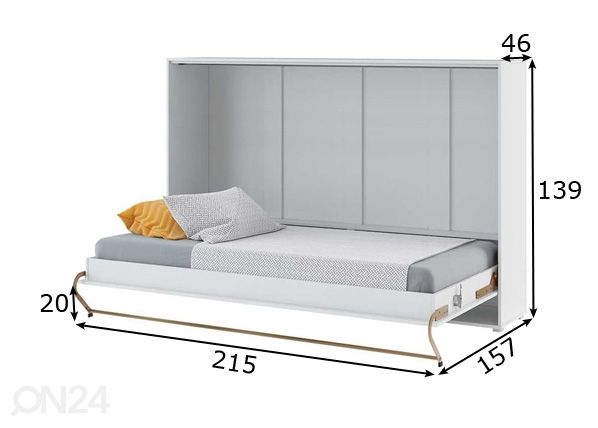 Kappvoodi Lenart CONCEPT PRO 120x200 cm mõõdud
