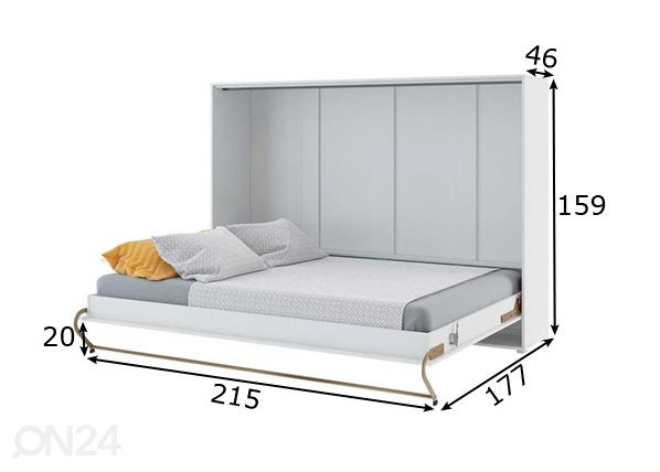 Kappvoodi Lenart CONCEPT PRO 140x200 cm mõõdud