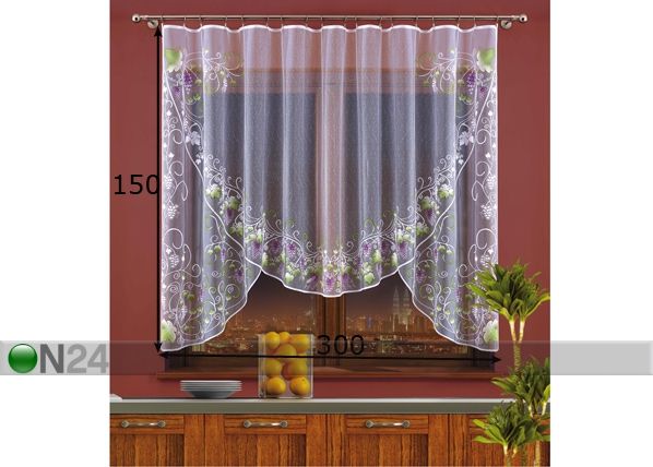 Kardin Winogrona 300x150cm mõõdud