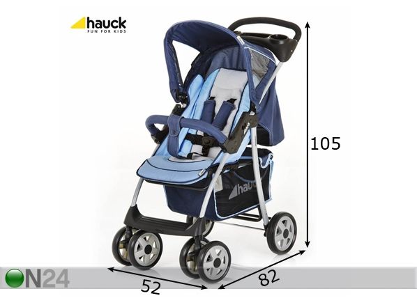 Käru Hauck Shopper SH-12 blue mõõdud
