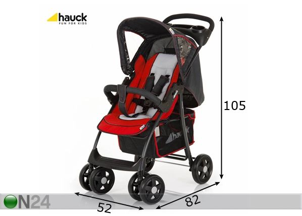 Käru Hauck Shopper SH-12 red mõõdud