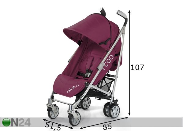 Käru I'Coo Pluto Plum mõõdud