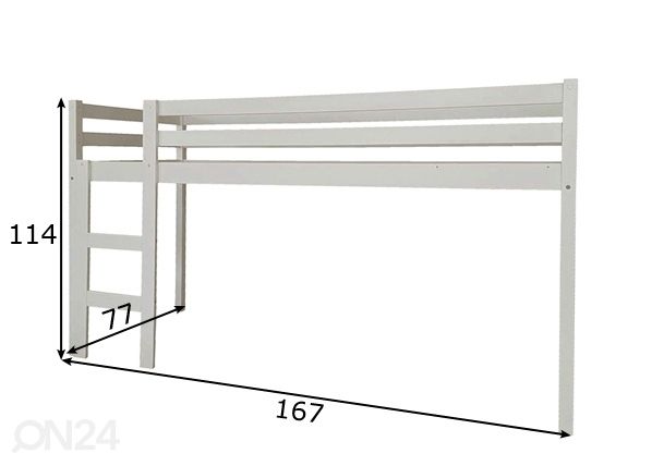 Kasepuust narivoodi 70x160 cm mõõdud
