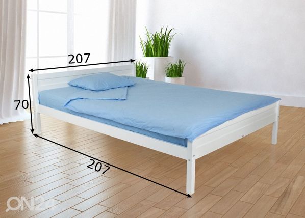 Kasepuust voodi 200x200 cm mõõdud