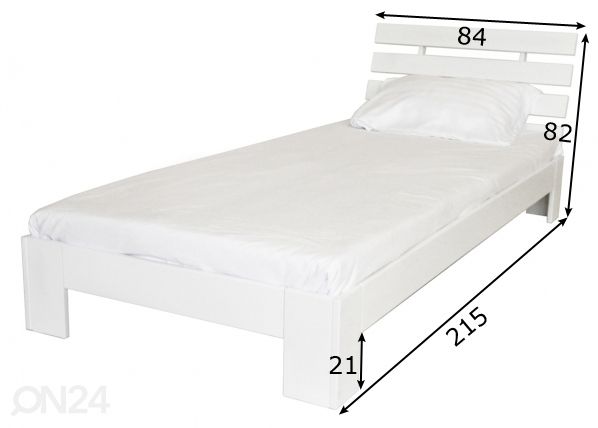 Kasepuust voodi 80x200 cm mõõdud