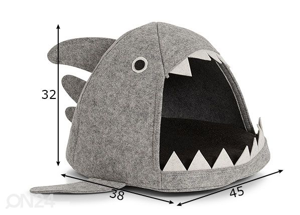 Kassipesa Shark mõõdud