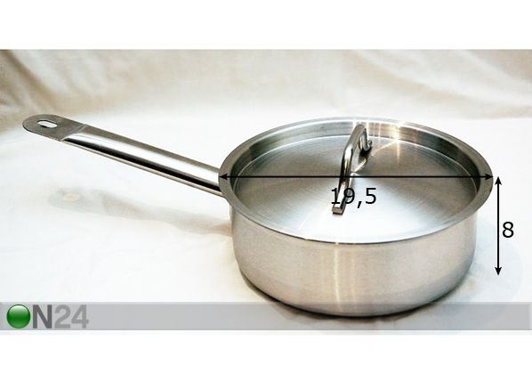 Kastrul 2,8 L koos kaanega mõõdud