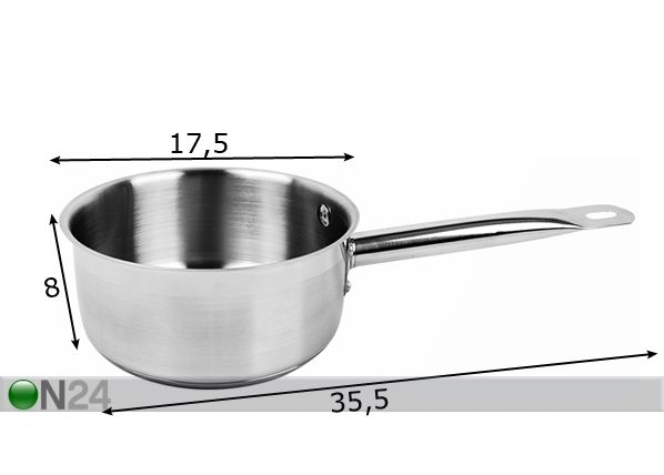 Kastrul kaaneta Estate 1,25 L mõõdud